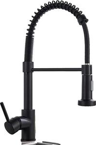 Rubinetto da cucina, funzione spray estraibile, rotazione a 360 gradi, nero opaco
