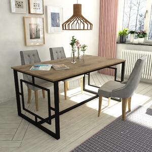 Skye Decor, Alin- Alin SSE, colore noce, nero, tavolini, 76x160x90 cm, 100% pannello di particelle rivestito in melamina