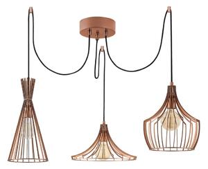 Lampadario color rame con paralume in metallo Mezopotamya – Opviq lights