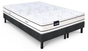 Set materasso e rete a molle Dunlopillo Romarin, dimensioni 180 x 200 cm, 5 zone di comfort, 630 molle insacchettate, altezza 20 cm, composto da 2 reti da 90 x 200 cm