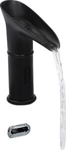 Miscelatore per lavabo, sensore a infrarossi, funzionamento automatico, nero