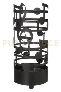 Moderno portaombrelli di design note musicali nero