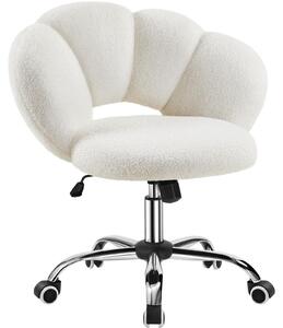 Sedia da ufficio ergonomica - Schienale a nuvola - Bianco - Max 136 kg - Altezza regolabile