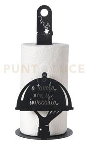 Portarotolo di carta igienica da bagno in acciaio inox SUS304, supporto da parete moderno in stile quadrato, colore: nero