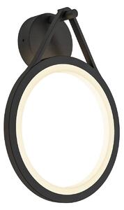 Lucande LED applique da esterno Mirco, 30 cm, nero, IP65
