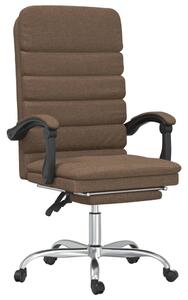 VidaXL Sedia da ufficio con funzione massaggio in tessuto marrone