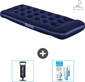 Materasso gonfiabile Bestway - 1 persona - 76 x 185 x 28 cm - Blu - Accessori inclusi