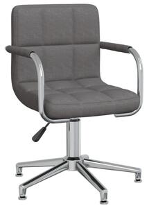 VidaXL Sedia da ufficio girevole in tessuto grigio scuro