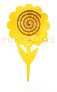 Confezione di 4 porta zampironi da vaso girasole giallo