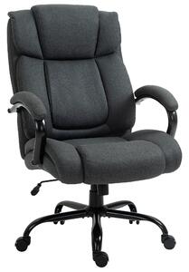 Vinsetto Sedia da Ufficio, Sedia da Scrivania Ergonomica, Sedia Girevole con Braccioli Imbottiti, fino a 220 kg, Grigio | Aosom Italy
