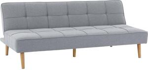 Divano letto - 4 posti - JULIE - Tessuto grigio - 180 x 72 x 72 cm