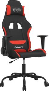 VidaXL Sedia da gioco in tessuto nero e rosso