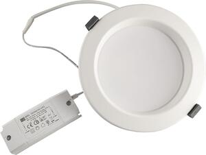 Lampada da incasso MCLED, grado di protezione IP44, 10W, 3000K, diametro 113mm, colore bianco