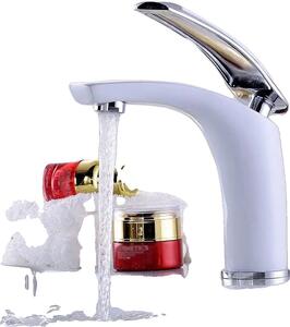 Miscelatore per lavello, design elegante, facile installazione, BIANCO