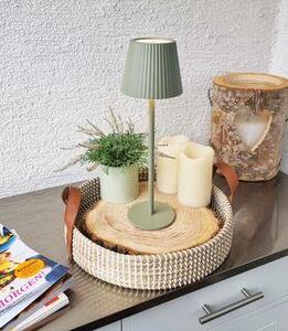 Coen Bakker lampada da tavolo bianca scanalata per esterni usb dimmerabile 11x36,5cm touch 48 LED