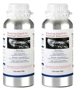 Lucidante per fari, liquido vaporizzatore, rigenerazione lampada polimerica, liquido di riparazione da 800 g X2