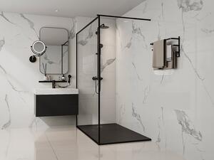 Piatto per doccia da posare o da incasso 160 x 90 cm in Resina Nero - MIRNOSA