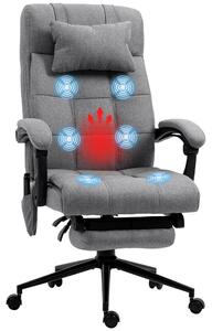Sedia da ufficio Vinsetto con funzione massaggio, sedia ergonomica per PC con funzione reclinabile