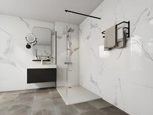 Piatto per doccia da posare o da incasso con sifone 120 x 90 cm in Resina Bianco - MIRNOSA
