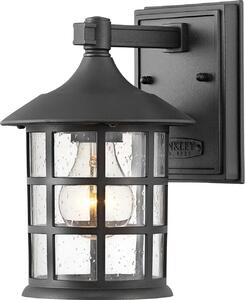 Applique da esterno in vetro H: 23,8 cm IP44 nero E27 lampada da esterno vintage a parete