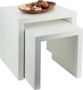 2 Set tavolo bianco Manifattura tedesca Tavolino saldamente incollato