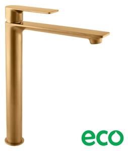 Slezák-RAV Miscelatore per lavabo, alto NIL - oro - spazzolato, Colore: ORO - spazzolato opaco, Finitura superficiale: PVD, Dimensione: 1/2''