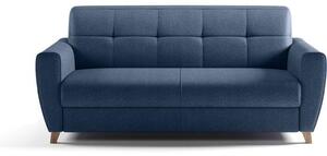 Divano trasformabile a 3 posti Express SKY - Tessuto blu - 192 x 100 x 88 cm