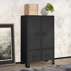 VidaXL Armadio in stile industriale antracite 67x35x107 cm in acciaio - Armadio - Armadi - Armadio portaoggetti - Armadio guardaroba