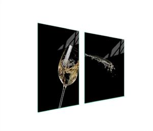 Piastre copriforno 2 pezzi 100x52 Copriforno in Vetroceramica tagliere in vetro vino nero