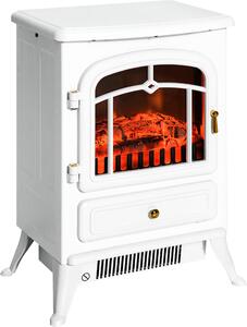Camino elettrico Fortuna Lai con effetto fiamma 950/1850 W Protezione contro il surriscaldamento Bianco 41,5x28x54,8 cm Per serate accoglienti