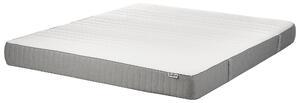 BELIANI Materasso in schiuma di lattice bianco-grigio 180 x 200 cm medio duro con rivestimento in poliestere sfoderabile con cerniera accessori per la camera da letto