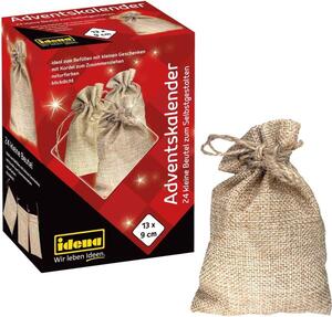 Idena 30197 - Calendario dell'Avvento da autoprogettare, 24 buste, formato 13 x 9 cm, calendario artigianale, Avvento, Natale
