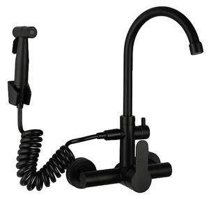 Miscelatore da cucina allungabile H.43cm Rotazione 360° nero | Leroy Merlin