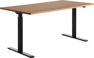 Topstar E-Table scrivania regolabile in altezza faggio rettangolare con gambe a T nero 160,0 x 80,0 cm