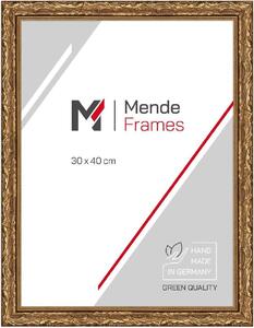 Cornice per foto in stile barocco H530, dorata, 30x40 cm, con vetro antiriflesso