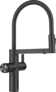 Miscelatore da cucina Blanco con funzione di filtro e acqua calda bollente SCELTA ICONA nero opaco 527657