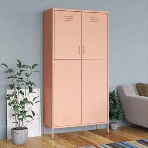 VidaXL Armadio Rosa 90x50x180 cm in acciaio - Armadio - Armadi - Armadio a muro - Armadio a muro - Guardaroba