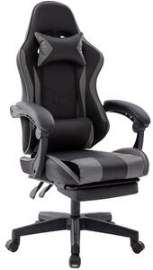 Sedia da gaming da ufficio Delman poltrona ergonomica per gamer con poggiapiedi e poggiatesta 0060GY