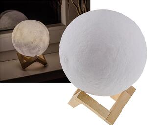 Luce decorativa "Luna 3D" 15 cm Ø batteria Li integrata