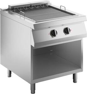 Griglia a vapore elettrica KBS da 8,16 kW con vaschetta per l'acqua scanalata, base aperta, 400 volt