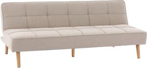 Divano letto - 4 posti - JULIE - Tessuto beige - 180 x 72 x 72 cm