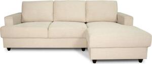 Divano a 4 posti per angolo destro - PAUL in velluto a coste - tessuto beige - 216 x 141 x 79 cm