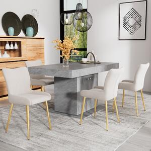 chairus Set di 2 Sedie da Cucina Girevoli Sedia da Pranzo in Tessuto Poltroncina Imbottita con Gambe in Metallo Sedia Moderna per Sala da Pranzo/ Soggiorno, Grigio
