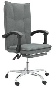 Sedia da ufficio VidaXL con funzione reclinabile, tessuto grigio scuro