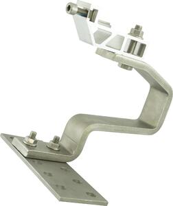 Gancio per tetto Alumero 40 × 10 mm, acciaio inox con piastra, per tegole, 1 pz