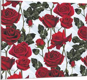 PIATTO IN VETRO PER CUCINA 65x60 Roses