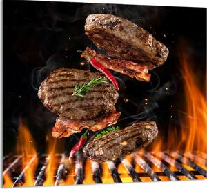 PIATTO IN VETRO PER CUCINA 65x60 Grill
