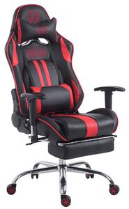 Sedia da ufficio da corsa in Pelle finta Limit V2 con poggiapiedi