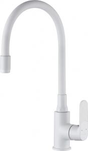 Miscelatore per lavello Joga Plus con bocca flessibile, bianco