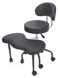 Sedia da scrivania regolabile in altezza con supporto lombare, nera